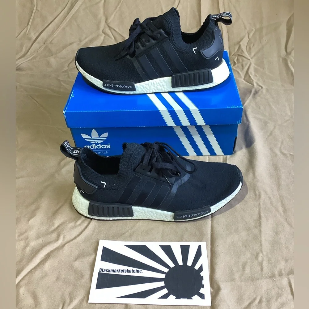 Adidas NMD_R1 PK Japan Black UltraBoost Running 2016 S81847 Men's Size 10.5